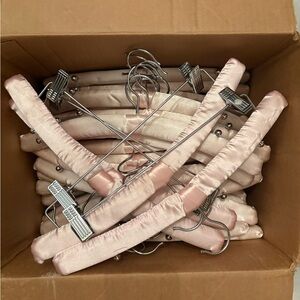Satin Padded Hangers - Pink